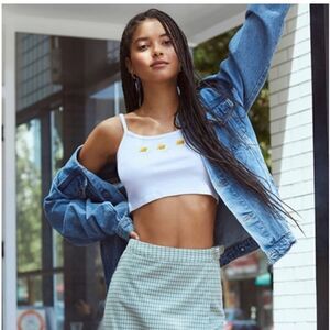 Brandy Melville Flower Cropped Tank Top. One size.